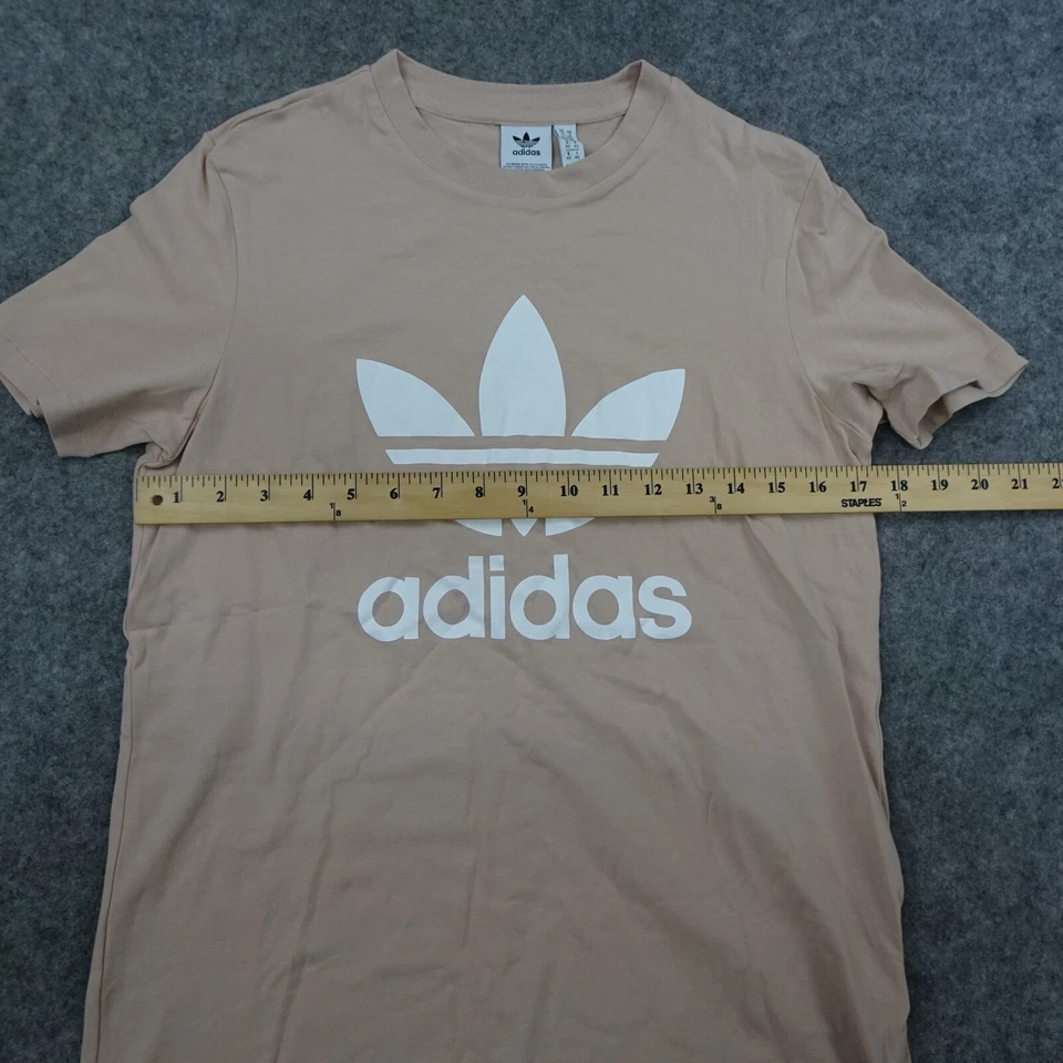 Camiseta Adidas Mujer Camiseta Trifolio Mediana CV9894 Rosa Desnudo Logo Manga Corta Foto 4 de 4