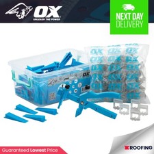 Ox Tools 1x13mm Pro Tile Level System Wedges/Spacer Plier Set 201 Pieces Tiling