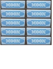 10x Moon Blue Single Wide 1.0  Rolling Papers Papers 50/Lvs/Pack USA SHPD