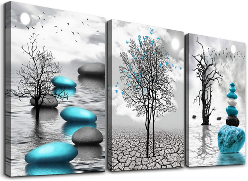 Canvas Wall Art for Living Room Wall Decor for Bedroom Bathroom Black and White
