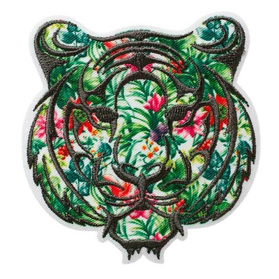 LÖWE FLORAL LION - Aufnäher Aufbügler IronOn Patch Applikation 9711