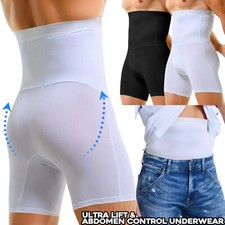 Calzoncillos tipo bóxer con control de abdomen de cintura alta Para Fajas Hombre