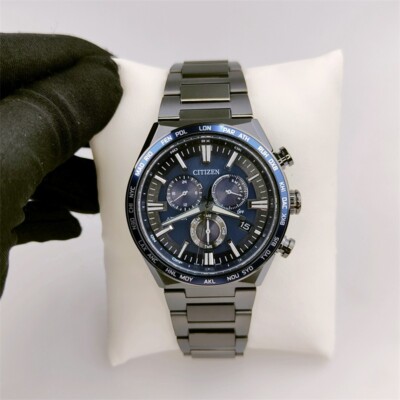 Citizen Attesa Titanium eco-drive solar radio 10ATM men's watch CB5967-66L