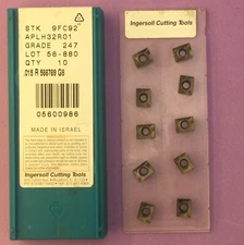 10pc INGERSOLL  APKT 080304R    Carbide Milling Inserts; Grade 247🎯Machinist