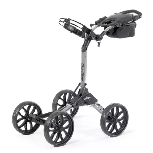 New Bag Boy quad Pro Push Cart w/Umbrella Holder Silver/Black