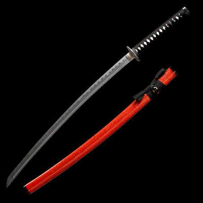 Katana Clay Tempered 1095Carbon Steel Handmade Japanese Samurai Functional Sword