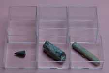 3 Belemnitenstückchen - 3 Döschen mit Deckel (3)