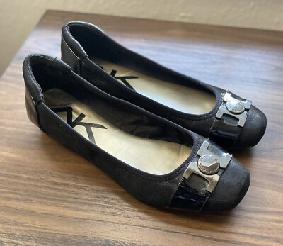 Anne Klein Sport Women Akunalike Ballet Flat Slip On Shoes Black