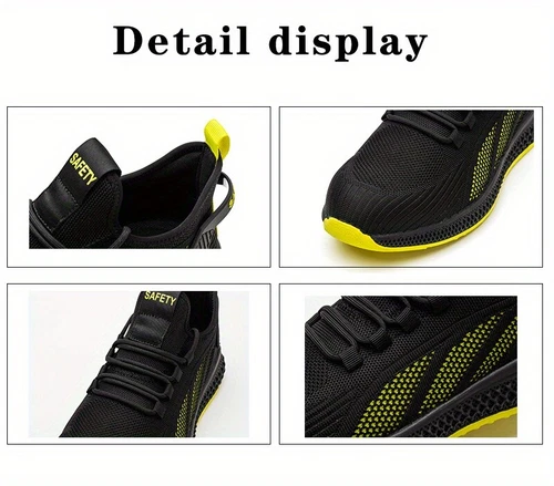 Men's Work Safety Shoes Steel Toe Breathable Industrial Construction Sneakers - Picture 10 of 12