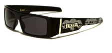 LOCS Rectangle Flat Top Skull Temple Cholo OG Gangster Wrap Biker Sunglasses Men