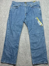 Lee Denim Jeans Mens 40x30 Blue Regular Fit Bootcut Cotton Pepper Wash Solid New
