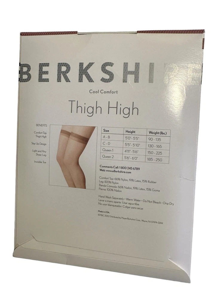 Lote De 5 Vintage Berkshire Muslo Alto Negro Reina 2 Estilo 1590 Año 2002 Foto 3 de 4