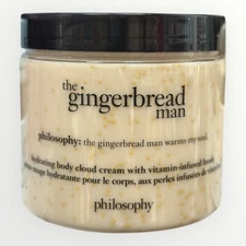 Philosophy THE GINGERBREAD MAN Glazed Body Cloud Cream 16 oz Jumbo