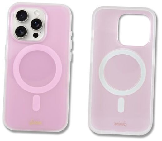 Protective Phone Case for | Compatible with Magsafe | iPhone 15 Pro Jelly Pink