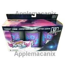 NERF Rebelle Secrets and Spies Target Cans 3 Pack Foam for Blaster Gun Ca n NEW