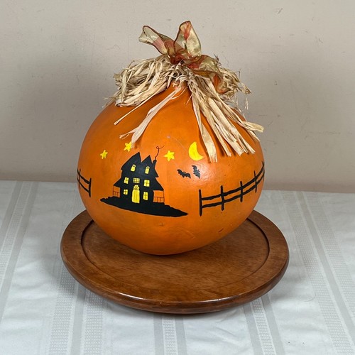 Halloween Jack O Linterna Calabaza Pintada a Mano Calabaza Arte Popular Otoño Acción de Gracias - Imagen 5 de 7