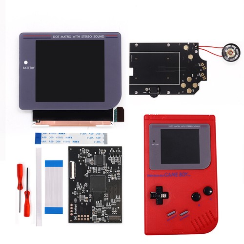 DMG Laminated Q5 Larger Display IPS screen Kits+Pre-cut Shell For Gameboy GB DMG - Picture 16 of 29