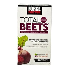 Force Factor Total Beets Powerful Circulatory Support -120 Tablets- New In Box