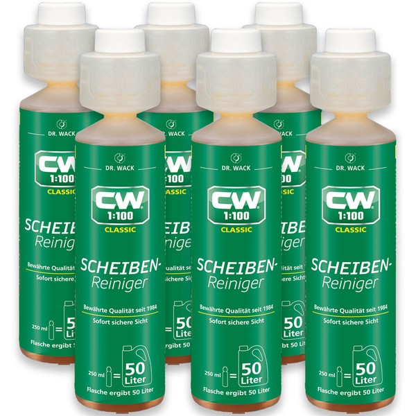 6X Dr. Wack CW 1:100 Classic Scheibenreiniger Konzentrat Wischwasser 250Ml-image