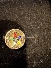 Order Of The Eastern Star Masonic Pin- Enamel...