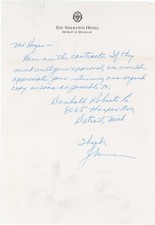 Ben Hogan Contract Signed By Robert Kaplan & Accompanying TSL