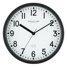 Mainstays Basic Indoor 8.78" Black Analog Round Modern Wall Clock CHOOSE COLOR