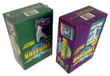 1991 Score Series 1 & 2 Baseball Wax Packs Boxes 72 FS Packs 16 Card Packs