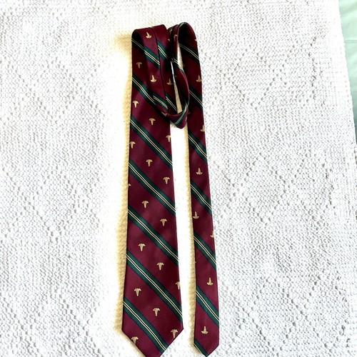 Alynn Neckwear Vintage Men's Tie Medical Doctor Pharmacist Maroon Green Pattern