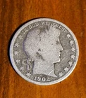 1902 S Barber Silver Half Dollar 50C 90% Silver