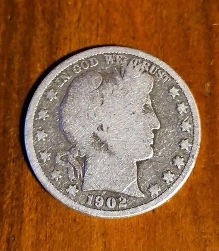 1902 S Barber Silver Half Dollar 50C 90% Silver