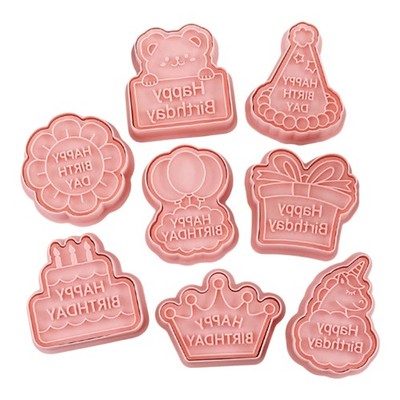 Unique Birthday Cookie Making Mould Sturdy Fondant Biscuits Cutter Mould Set