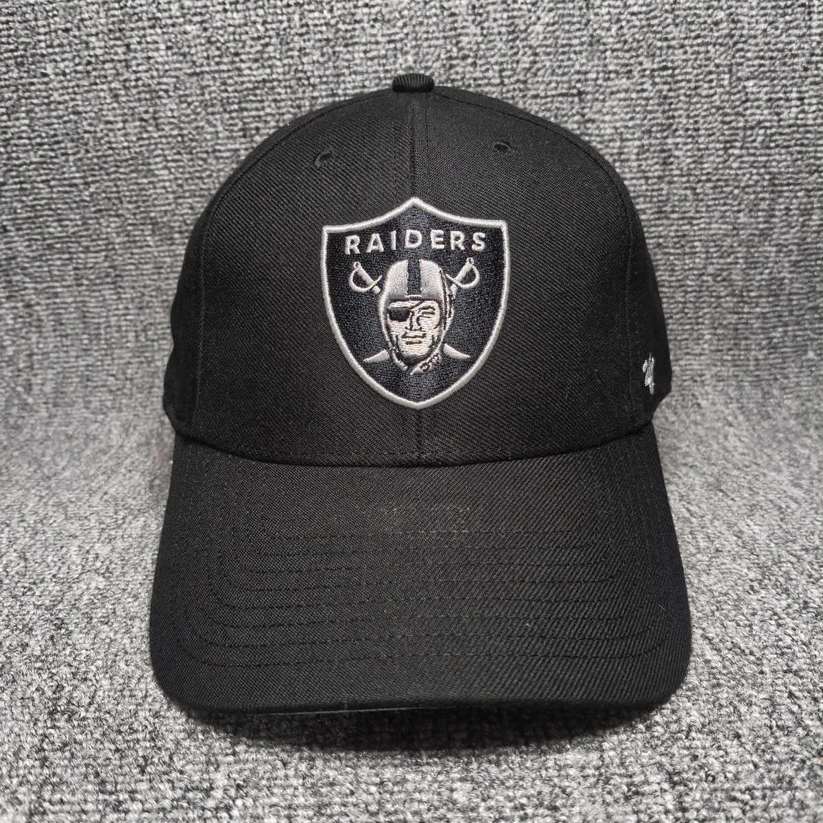 '47 Brand Las Vegas Raiders NFL Black Adjustable Strapback Baseball Cap Hat OSFM
