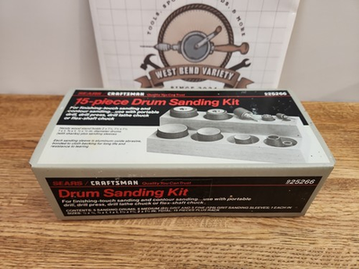 #ad Sears Craftsman 15 Piece Drum Sanding Kit Finish amp; Contour Sanding 25266 USA $39.99