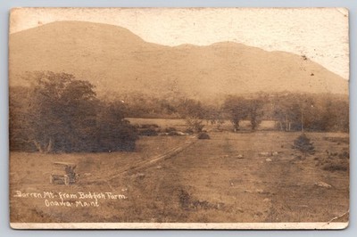 Barren Mountain View Bodfish Farm Landscape Early Automobile Onawa Maine RPPC