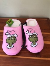 Grinch slippers pink