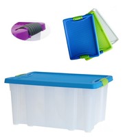 Xl Stapelbox Lagerbox Regalbox Kunststoffbox Kiste Aufbewahrungsbox Deckel 15L