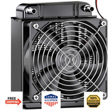 Clyxgs Water Cooling Radiator 8 Pipe Aluminum Heat Exchanger Fan PC CPU Computer