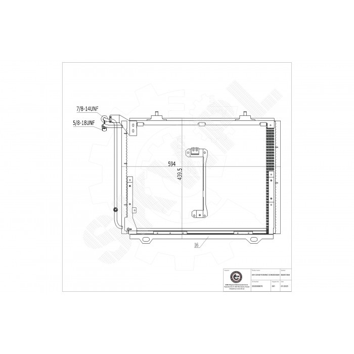 Condenseur de clim Mercedes Classe C T-Model a haute dissipation thermique reference 2028300870