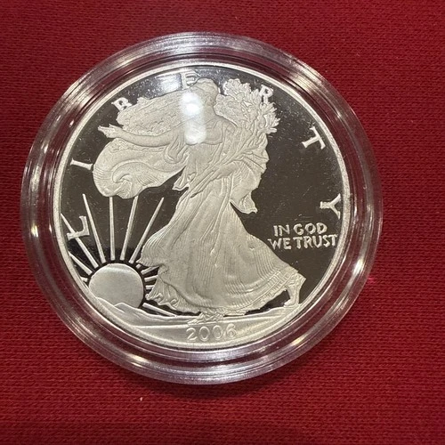 2006 W American Silver Eagle PROOF 1 Oz Silver - Coin & Box & COA