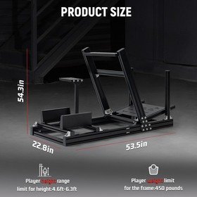 Dardoo 4080 Aluminum Profile Racing Simultor Cockpit Fits Logitech Thrustmaster