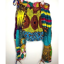 Ashanti Empress Ankara Patchwork African Wax Print Pant Cotton Elastic Waistband