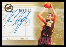 2004 Press Pass #17 Kris Humphries /100 AUTO Gold Minnesota Golden Gophers
