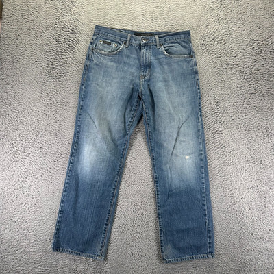 Vintage Calvin Klein Jeans Mens 32x28 Blue Cotton Denim Straight Baggy Relaxed