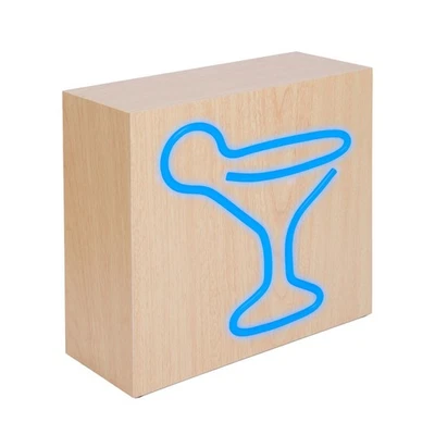 Enceinte Bluetooth® Neon avec chargeur à induction Cocktail - Photo 1/4