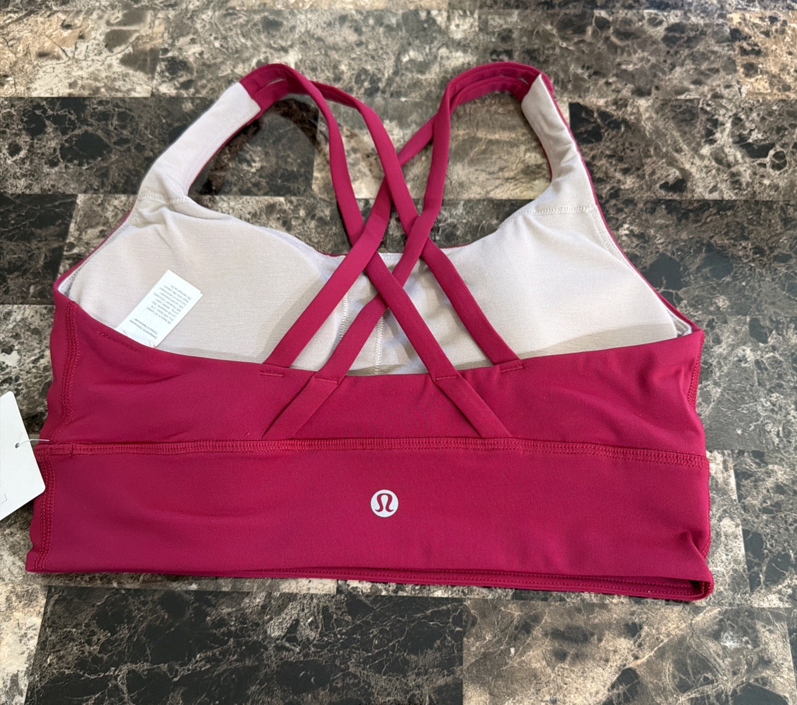 LULULEMON ENERGY LONGLINE BRA BERRY RUMBLE  COLOR SIZE 6 NWT