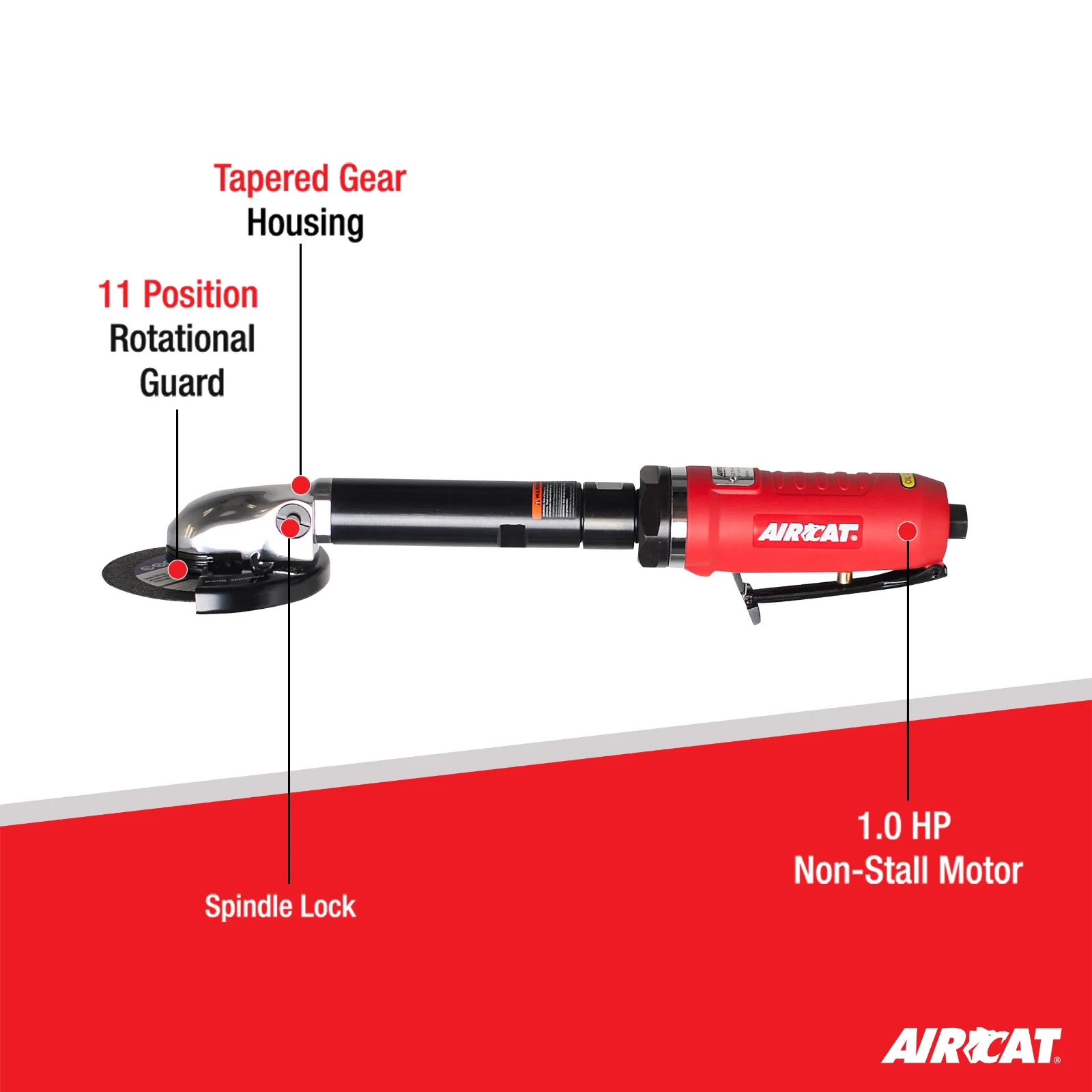 AIRCAT Pneumatic Tools 6275-A 1.0 HP 4-Inch Extended Inside Cut-Off Tool NEW!