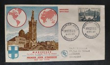 Enveloppe Premier jour 1955 Timbre N° 1037 Oblitéré Marseille