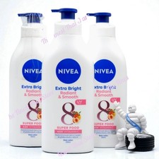 Nivea Extra Bright Radiant  Smooth Lotion Whitening 550ml pack of 3 bottles