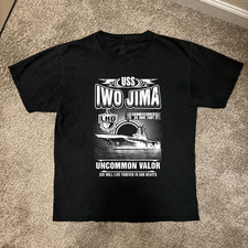 U.S. Iwo Jima LHD-7 T-Shirt, Made in USA, Sizes S-5XL, Commissioned 2001