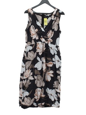 FWM (Fenn Wright Manson) A-Linien Midikleid UK14 in Schwarz